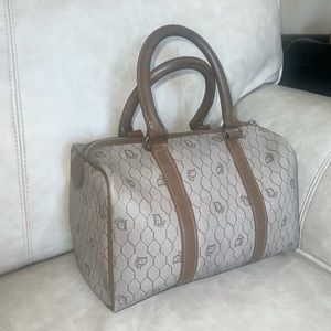 CHRISTIAN DIOR | Boston Bag | Brown and Beige | Vintage | Authentic